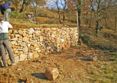 Daniel Leiritz Paysagiste - Réfection d'un mur en pierres sèches
